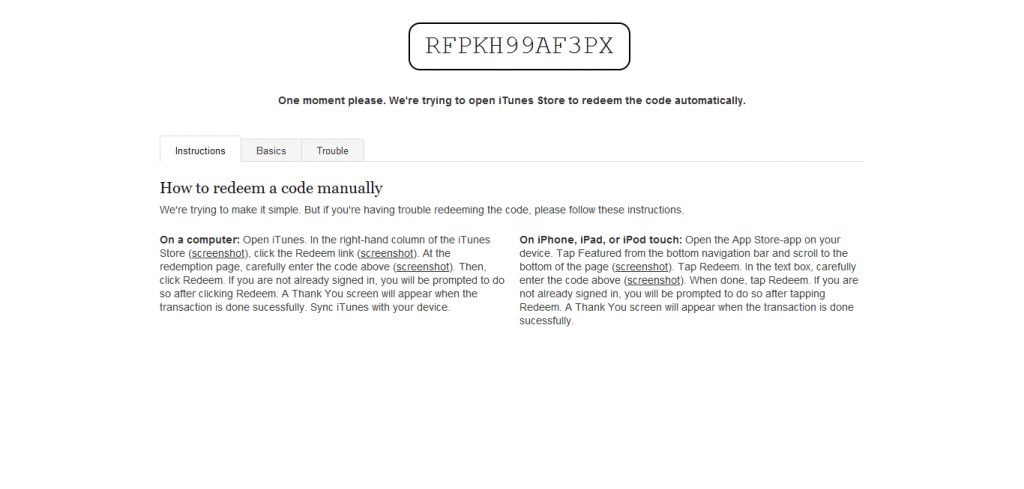 Redeem-Now.com - Redeem a code This is what your contact will see when going to the redeem-now link