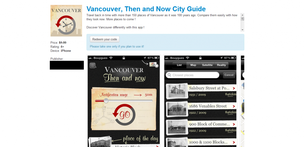 Vancouver, Then and Now City Guide - Promo Codes Promo code dispenser