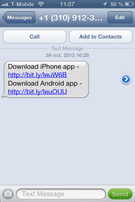 Belly Mobile App Distribution via SMS