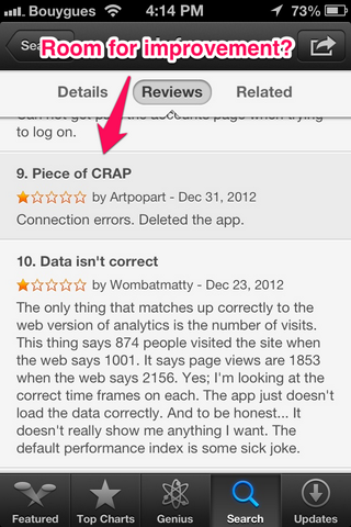 app reviews