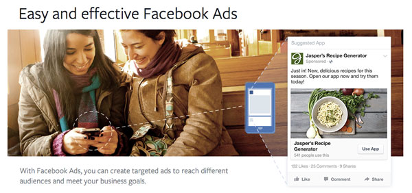 Facebook app install ads