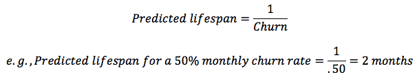Calculating predicted lifespan for a mobile customer
