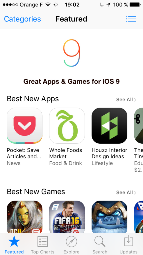 iOS 9 apps featured