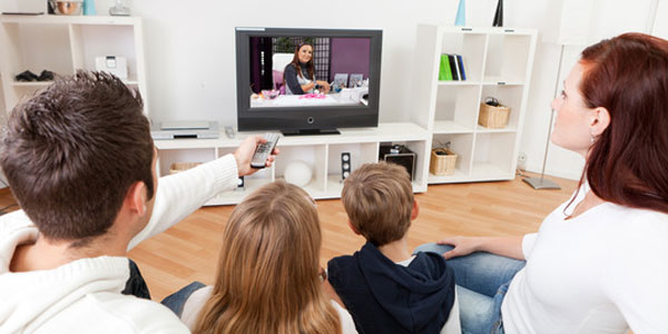 Family Watching TV