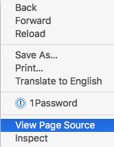 View page source