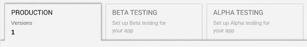 Alpha testing tab
