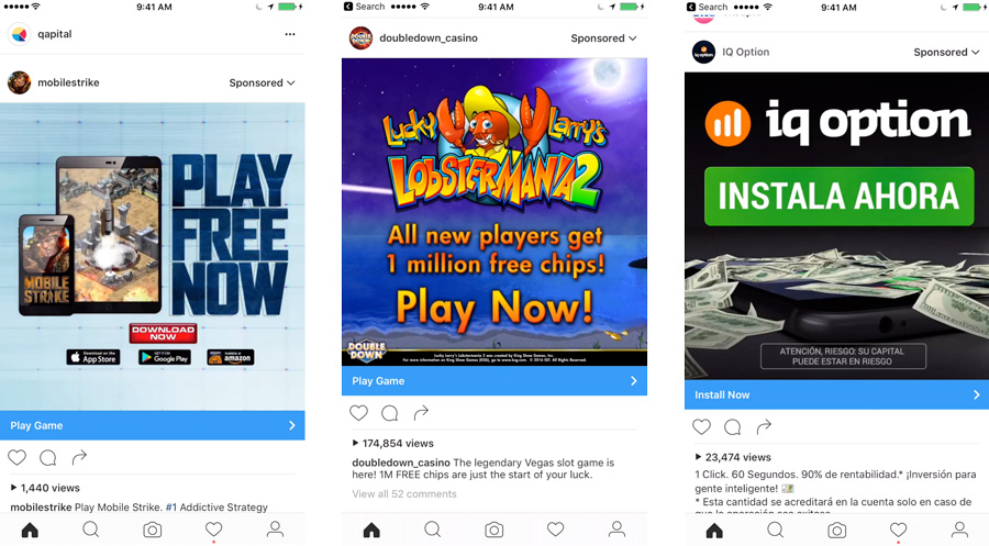 Instagram ad call to action examples
