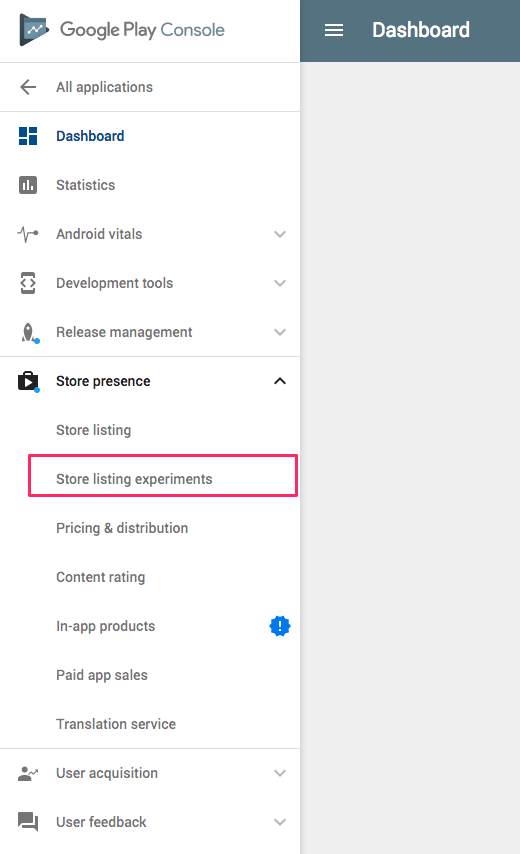 Google Play Store listing experiment
