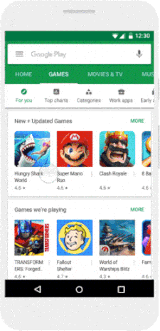 Video ads on the Google Play Store