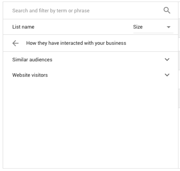 youtube adwords similar audiences