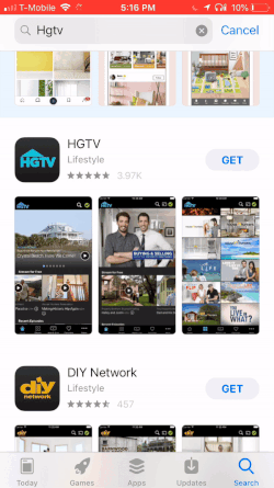 HGTV App Store video