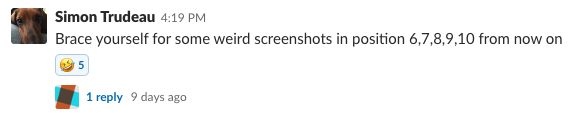 Slack screenshots