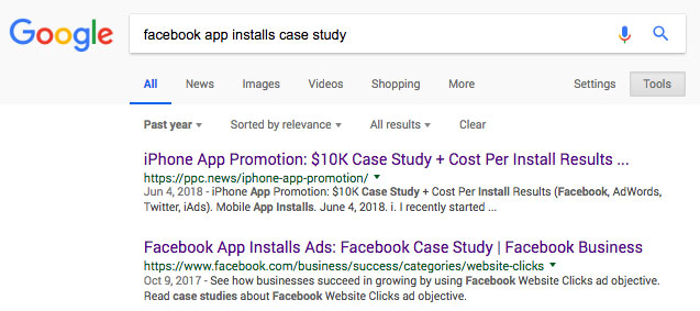 GoogleSearch Facebook CaseStudies