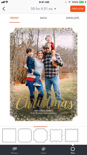 Shutterfly holiday content