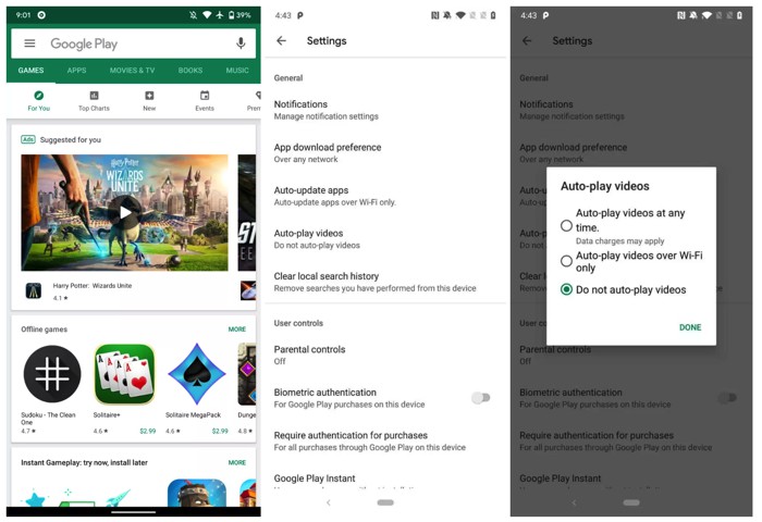 Play Store Autoplay